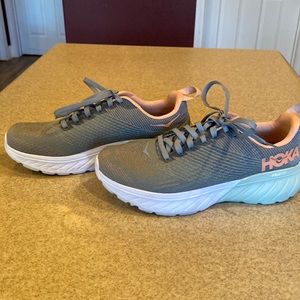 Hoka One One athletic shoes  worn once women’s size 8.5